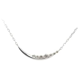Autre Marque-4°C Diamond Necklace K18 White Gold-White