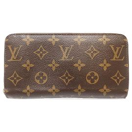 Louis Vuitton Monogram Zippy Geldbörse M41895 Braun