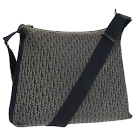 Christian Dior-Christian Dior Trotter Canvas Shoulder Bag Navy Auth mr695-Navy blue