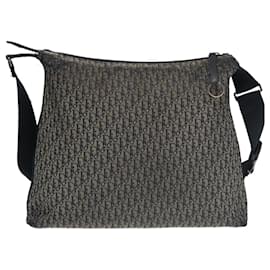 Christian Dior-Christian Dior Trotter Canvas Shoulder Bag Navy Auth mr695-Navy blue