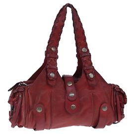 Chloé Borsa a Spalla Chloe Silverado in Pelle Rossa Auth 102883 Rosso