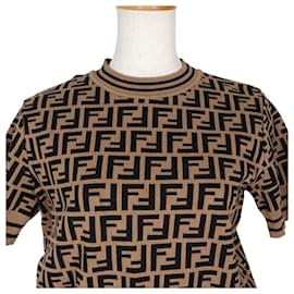 Fendi-Fendi Zucca Kids Knit Set Rayon/Polyester-Brown