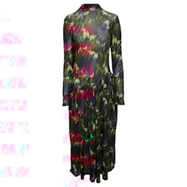 Ulla Johnson-Ulla Johnson Fernanda Printed Maxi Long-Sleeve Dress in Multicolor Lyocell-Multiple colors