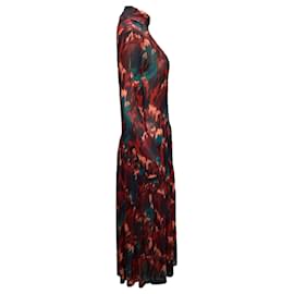 Ulla Johnson-Ulla Johnson Fernanda Printed Maxi Long-Sleeve Dress in Multicolor Lyocell-Multiple colors