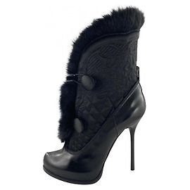 Dsquared2 Stiefeletten aus schwarzem Leder Schwarz