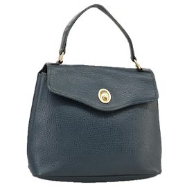Borsa a mano Christian Dior in pelle blu navy e oro Auth yk16078 D'oro Blu navy