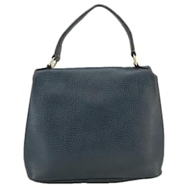 Christian Dior-Christian Dior Hand Bag Leather Navy Gold Auth yk16078-Golden,Navy blue