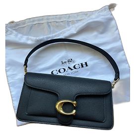 Coach Tabby 26 Black Leather Handbag Black Golden