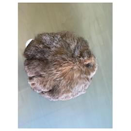 Autre Marque-Fox Fur hat from the 50's-Beige