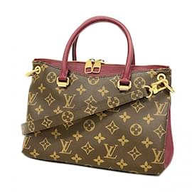 Louis Vuitton-Louis Vuitton Monogram Pallas BB Handbag-Dark red