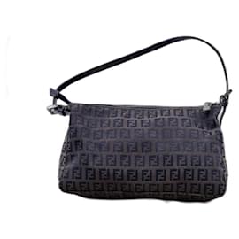 Fendi-Sac à épaule Fendi Baguette Zucca Zucchino-Marron