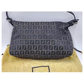 Fendi-Sac à épaule Fendi Baguette Zucca Zucchino-Marron