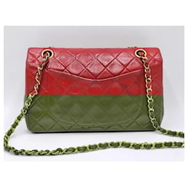 Chanel-Chanel Timeless Classic Small Double Flap 24K GHW-Red