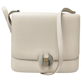 Hermès-NEW HERMES HAND BAG 2002-26 EVERCOLOR LEATHER BETON SHOULDER BAG-Beige