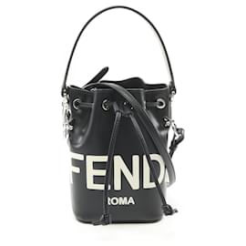 Fendi-Fendi Mini Montresor Leather Handbag 8BS010-Black