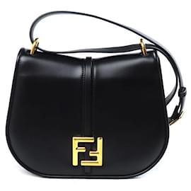 Fendi-Fendi Medium Leather Shoulder Bag 8BT366-Black
