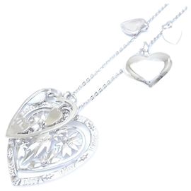 Collar de motivo corazón en plata 925 Christian Dior Plata