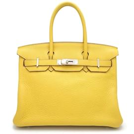 Hermès-Hermes Birkin 30 Handbag in Jaune-Yellow