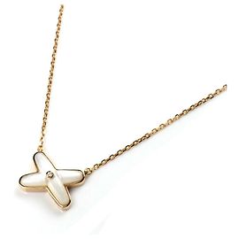 Chaumet K18PG Roségold Shell Diamant Halskette Jeux de Liens Golden