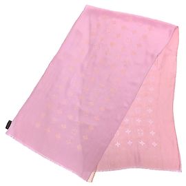 Sciarpa in seta rosa Monogram Louis Vuitton Rosa
