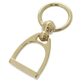 Hermès-Hermes Etrier Gold Scarf Ring-Golden