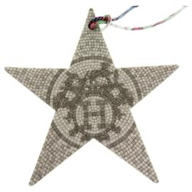 Hermès-Hermes Bourg de Noel Petit H X'S Mosaic Tile Pattern Object-Brown,White