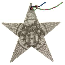 Hermès-Hermes Bourg de Noel Petit H X'S Mosaic Tile Pattern Object-Brown,White