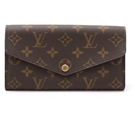 Louis Vuitton-Louis Vuitton Monogram Portefeuille Sarah Bi-fold Long Wallet-Brown,Monogram