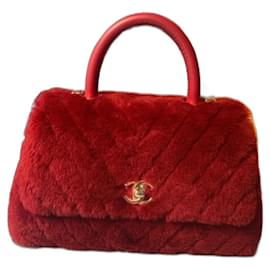 Chanel-New red Chanel Coco Handle bag-Red
