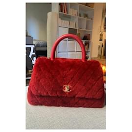 Chanel-New red Chanel Coco Handle bag-Red