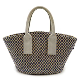 Hermès-Hermes Panierbas PM Tote Bag-Beige,Navy blue