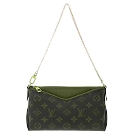 Louis Vuitton-Louis Vuitton Monogram Pallas Scratch Cerise Shoulder Bag-Fuschia