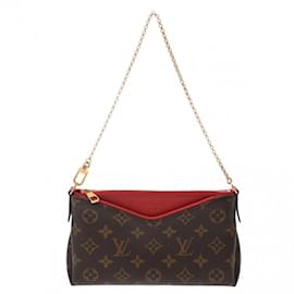 Louis Vuitton-Louis Vuitton Monogram Pallas Scratch Cerise Shoulder Bag-Fuschia
