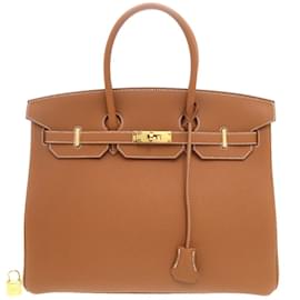 Hermès-Hermes Birkin 35 Togo Handbag-Brown