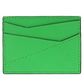 Tarjetero de cuero liso Loewe Puzzle verde tropical Otro