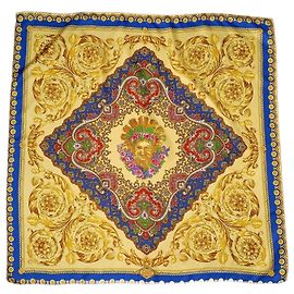 Gianni Versace Atelier Versace yellow scarf with fantasy pattern Multiple colors