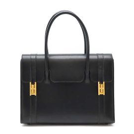 Hermès Bolsa Hermes Drag 27 em couro de bezerro preto Preto
