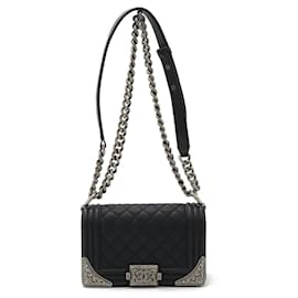 Chanel-Chanel Paris Dallas Boy Matelasse Shoulder Bag-Black