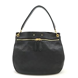 Louis Vuitton-Louis Vuitton Monogram Empreinte Spontini Shoulder Bag-Black