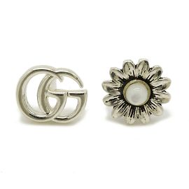 Brincos Gucci Marmont Double G com flores em studs Outro