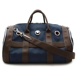 Hermès-Hermes Dog Carrier Bag-Dark brown,Navy blue