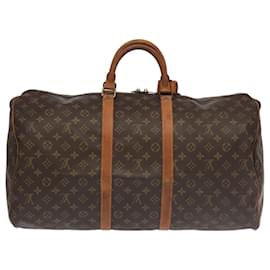 Louis Vuitton-LOUIS VUITTON Monogram Keepall 55 Boston Bag M41424 LV Auth 103510-Monogram