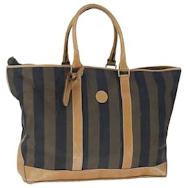 Fendi-Sac Boston en toile Pecan FENDI en toile enduite marron kaki Auth ti2355-Marron,Kaki