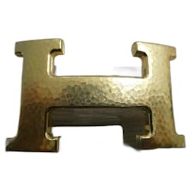 Hermès-Hermès belt buckle model 5382 hammered for a 32mm strap-Gold hardware