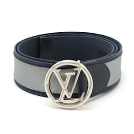 Louis Vuitton-Cinto LV Circle Santur da Louis Vuitton-Prata,Azul marinho