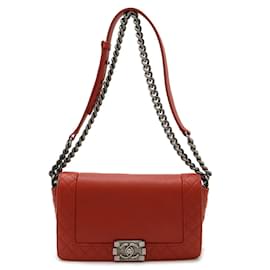 Chanel-Chanel Boy Chanel Medium Shoulder Bag-Red