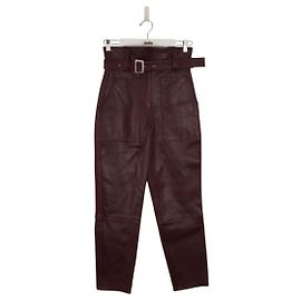 Claudie Pierlot Gerade Lederhosen Lila