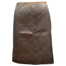 Saia jacquard Prada dourada e prateada, comprimento até o joelho, tamanho IT 40 Dourado