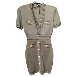 Balmain Vestidos Caqui