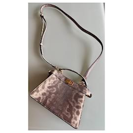 Fendi-Peekaboo-Liberty print,Dark brown